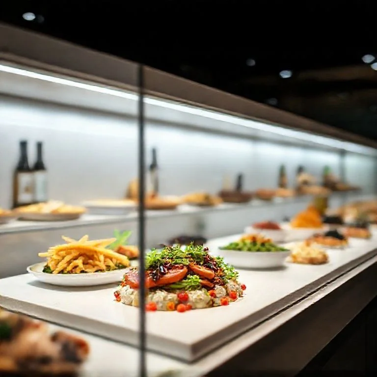 Yellowfin Tuna Crudo with Finger Limes, fresh and zesty.